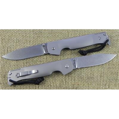 Couteau Cold Steel Pocket Bushman Lame Acier German 4116 Manche Acier 420 CS95FB - Free Shipping