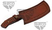 DM1276 Couteau Couperet Damas 256 Couches Etui Cuir - Livraison Gratuite