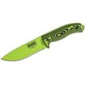 ES5PVG007 Couteau ESEE ESEE-5 Venom Green Acier 1095 Carbon Manche Neon Green/Black G10 USA - Livraison Gratuite