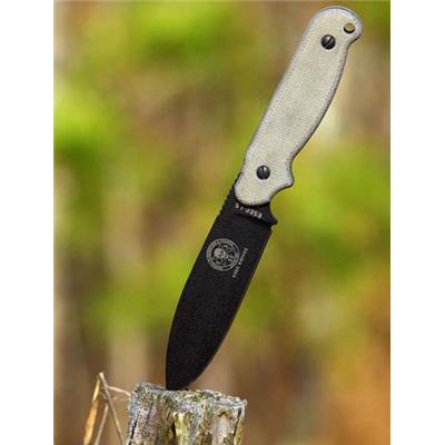 Couteau de Survie ESEE Laser Strike Knife Plain Edge Acier 1095 Manche Micarta Made In USA ESLSP - Livraison Gratuite