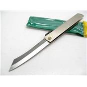 Couteau Higonokami Acier Triple Layered SK Manche Acier Made In Japan HIGO08SL - Free Shipping