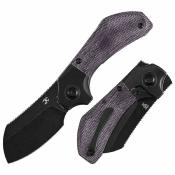 K3129A2 Couteau Kansept Pluto | Lame Acier S90V Drop Point | Manche Purple Micarta/Titanium | Liner Lock | Livraison Gratuite