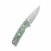 KUB464B Kubey Geri | Couteau Lame Acier 14C28N Satin | Manche G10 Jade | Crossbar Lock | Livraison Gratuite