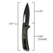 SA07B Couteau SENCUT Honoris Dark Green Lame Acier 9Cr18MoV IKBS - Livraison Gratuite