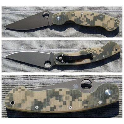 COUTEAU Spyderco SC36GPCMOBK Spyderco Military Camo G10 Acier CPM-S30V Made In USA - Free Shipping