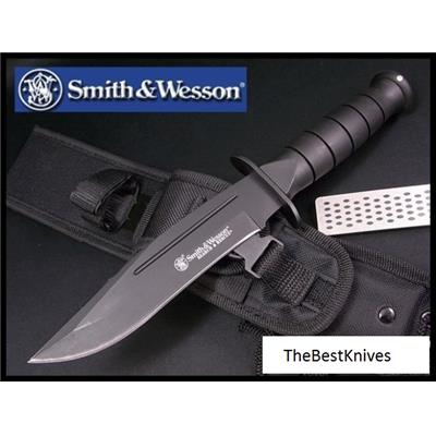 Couteau RECUE SMITH&WESSON EXTREM OPS TACTICAL COUTEAU DE COMBAT SWSUR1 - Free Shipping