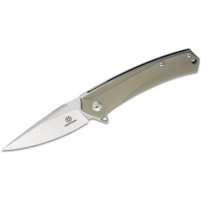 Couteau Defcon JK Barracuda Green Lame Acier D2 Manche Titane TF33302 - Livraison Gratuite