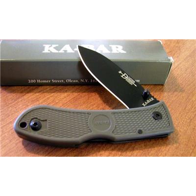 Couteau Ka-Bar Dozier Folding Hunter Lame acier AUS8 Manche Zytel Couteaux Kabar KA4062FG - Free Shipping