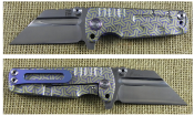 ATZ1820GBU02 Couteau Artisan Proponent Blue/Gold Ttitane Lame Acier S35VN - Livraison Gratuite