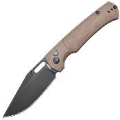 ATZ1867PBBN Couteau ArtisanCutlery Revel Lame Acier AR-RPM9 Manche FRN Brown Verrouillage Button - Livraison Gratuite