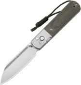 ATZ1875GODG Couteau Artisan Cutlery Holm Green Button Lock Lame Acier AR-RPM9 - Livraison Gratuite