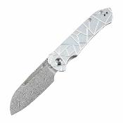 B1120A4 Couteau Pliant Tenable Rango Sheepfoot Lame Damas Manche Aluminium Argenté Flipper Linerlock - Livraison Gratuite