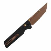 B2038V2 Couteau TENABLE Anomaly Lame Acier Nitro-V Rose Gold Manche Aluminium Noir Cross Bar Lock - Livraison Gratuite