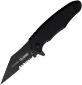 BH15BW211BK Couteau BLACKHAWK Be-Wharned A/O Lame Acier D2 Combo Wharncliffe - Livraison Gratuite