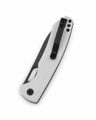 BTKMK05E Bestechman Firebird Lame Acier D2 Satin Manche G10 White Button Lock Thumb Hole - Livraison Gratuite