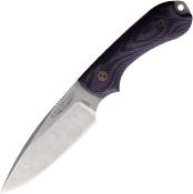 BRAD3FE119A Couteau Bradford Guardian 3 Purple/Black Lame Acier AEB-L Etui Cuir Made USA - Livraison Gratuite