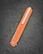 BTKG65B Bestech Duoz |  Couteau Lame Harpoon Acier 14C28N Satin | Manche Orange G10 Linerlock - Livraison Gratuite