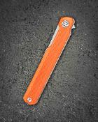 BTKG65B Bestech Duoz |  Couteau Lame Harpoon Acier 14C28N Satin | Manche Orange G10 Linerlock - Livraison Gratuite