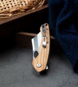 BTKL06B Couteau Bestech Skirmish | Lame Cleaver Acier 154CM | Liner Lock & Manche Bois d'Olivier - Livraison Gratuite