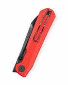 BTKMK20E — Couteau Pliant Bestechman Curvee Liner Lock Lame Acier AEB-L Two-Tone Manche Plaquettes G10 Rouge Front Flipper Thumb Stud Livraison Gratuite