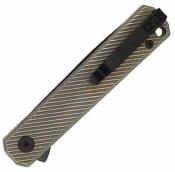 CBTBJKVGBK  CobraTec Rook – Couteau pliant Linerlock Lame Acier VG-10 Satin Manche Black Titanium - Livraison Gratuite