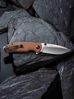 CIVC2020A Couteau Civivi Pintail Acier S35VN Manche Brown Micarta - Livraison Gratuite