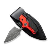 CIVC21036DS1 Couteau CIVIVI Typhoeus Red & Black Push Dagger Lame Acier Damas SW Etui Cuir - Livraison Gratuite