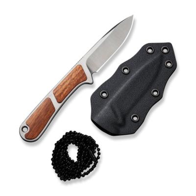 CIVC230104 Couteau Fixe Civivi Mini Elementum Lame Acier Nitro-V Manche Guibourtia Naturel Étui Kydex - Livraison Gratuite