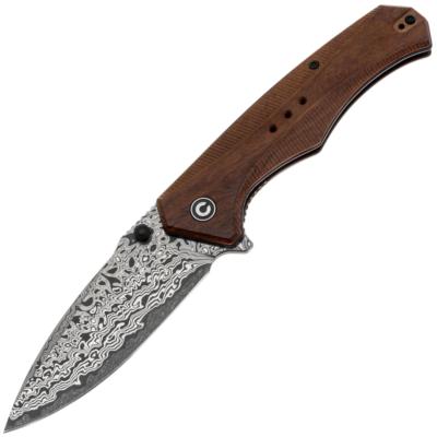 CIVC23081BDS1 Couteau Pliant Civivi Photonix Lame Acier Damas Manche Bois Marron Liner Lock - Livraison Gratuite