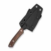 CIVC250843 — Couteau Fixe Civivi High Grass Field Knife Lame Acier 14C28N Stonewashed Manche Bois Guibourtia Housse Kydex Livraison Gratuite
