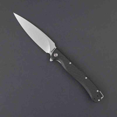 DGRPRFBKSW Daggerr Pero DL – Couteau Pliant Liner Lock | Lame Spear Point 8Cr14MoV Stonewash | Manche FRN Noir - Livraison Gratuite