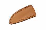 DM1320BR Couteau Skinner Damas Prideful Fang Caper Brown Lame Acier Damas 256 Couches Etui Cuir - Livraison Gratuite