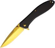 EE10A28BGD Lot de 3 Couteau ElitEdge Linerlock A/O Black Gold Lame Acier Inox TiNi - Livraison Gratuite