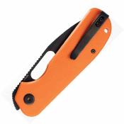 EUT015 Couteau Eutektik EFD | Lame Acier 14C28N Black Manche G10 Orange Liner Lock - Livraison Gratuite