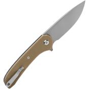 FF009T Couteau Ferrum Forge Gent 2.0 Tan Lame Acier 9Cr13MoV IKBS - Livraison Gratuite