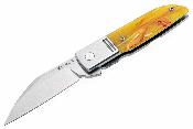 FKCGS530 Couteau Finch Geneva Spur Lame Acier 154CM Wharncliffe Manche Creme Soda Resin - Livraison Gratuite