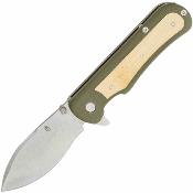 G1066476 Couteau Gerber Confidant | Lame Drop Point Acier 7Cr17MoV | Manche G10 OD Green & Bambou - Livraison Gratuite