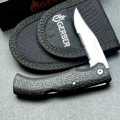 G6151G Couteau Gerber GatorMate Lockback Clip Point Acier 440 Manche Kraton Etui Nylon USA - Livraison Gratuite