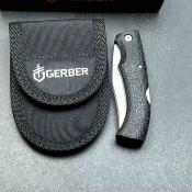 G6151G Couteau Gerber GatorMate Lockback Clip Point Acier 440 Manche Kraton Etui Nylon USA - Livraison Gratuite