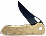 HBKBLKBT Heibel Knives - Couteau Blackhawk Desert Tan Manche G-10 Lame Acier D2 Clip Point Linerlock - Livraison Gratuite