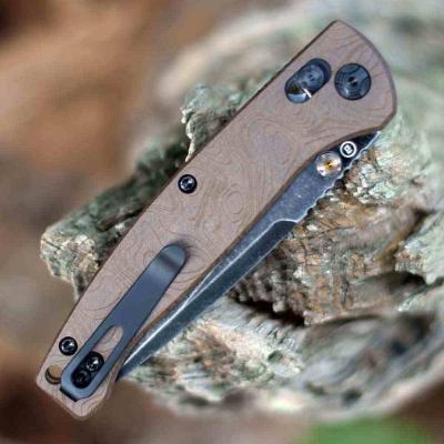 HO24453 Couteau Hogue Mysto | Lame Clip Point Acier CPM MagnaCut | ABLE Lock & Manche Richlite Browns USA - Livraison Gratuite