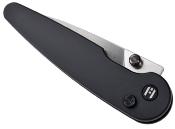 HTK06BLKS Couteau Hightron Birdidi Black Drop Point Lame Acier D2 Sécurité Button Lock Bearing - Livraison Gratuite