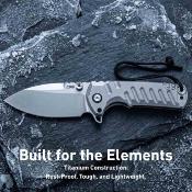 J1966GGY Couteau CJRB Tundra Limited Edition | Lame Drop Point Acier S35VN | Manche Gray Titanium Linerlock - Livraison Gratuite