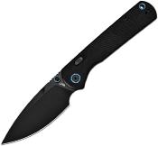 J1975BBK — Couteau CJRB Latitude Lame Acier AR-RPM9 Drop Point Black PVD Manche G10 Noir Top Linerlock Flipper - Livraison Gratuite