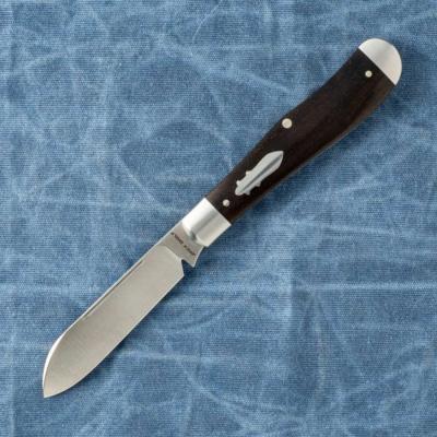 JW44144 Couteau Pliant Jack Wolf Knives Eureka Lame Acier 14C28N Manche Ébène Noir Slip Joint - Livraison Gratuite