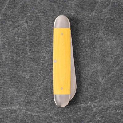 JW54338 Jack Wolf Knives - Couteau Equal End Lame Acier 14C28N Spear Point Manche Antique Paper Micarta - Livraison Gratuite