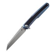 K1046A1 Couteau Kansept Arcus Blue Manche Titane/FCarbone Lame Acier CPM-S35VN IKBS - Livraison Gratuite