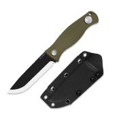 KI1100A2 Couteau Kizer Polaris Drop Point Lame Acier 1095 Manche G10 Green Housse Kydex - Livraison Gratuite