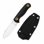 KI1101A1 Kizer Drop Bear 3 – Couteau Fixe Lame Drop Point Acier 14C28N Stonewash Manche G-10 Noir Housse Polymère – Livraison Gratuite