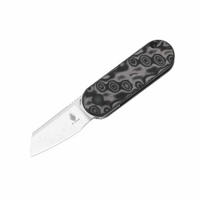 KIV2583A6 Couteau Kizer Mini Bay | Lame Acier 14C28N Satin | Manche Micarta Gray Vortex | Livraison Gratuite